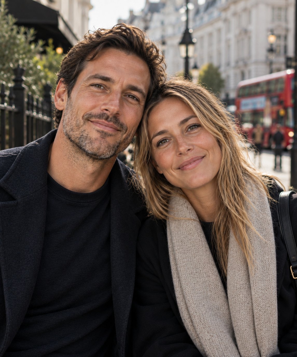 Tom and Sarah, the Savsai founders, on a London street